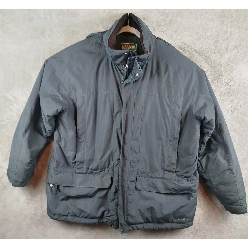 VTG L.L. Bean Rugged Ridge Ski Jacket Parka Mens XXL Green Primaloft Insulated